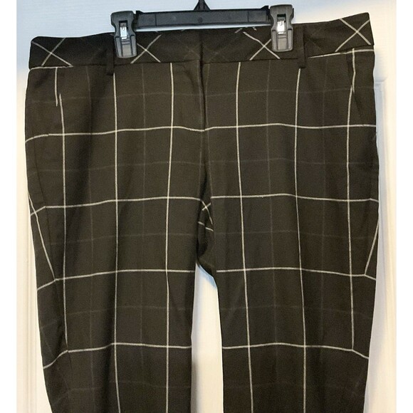 Express Women's Columnist Dress Ankle Pant  Size 10R, Black/white grid pattern - Picture 3 of 6